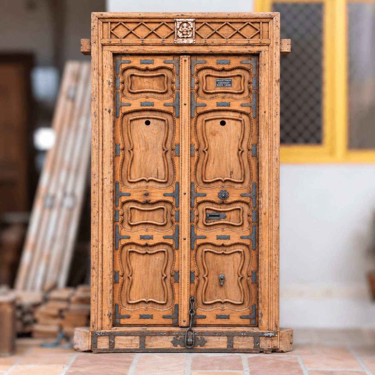 Handcrafted furniture in workshop